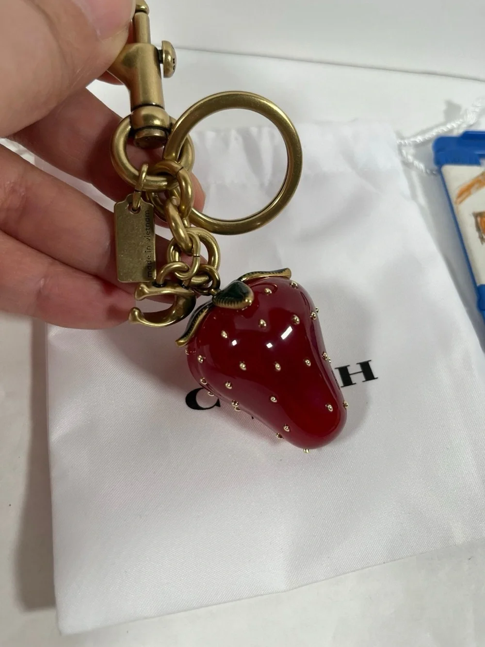 Coach Strawberry Purse Bag Charm NWT